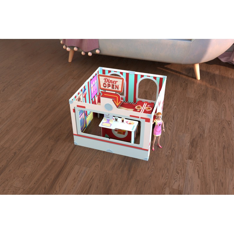 DollsWalls MEGA American Diner + Dukke