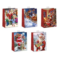 Gaveposer med julemotiv ass
