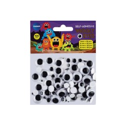 Bevægelige Øjne Pose m/100 stk ass