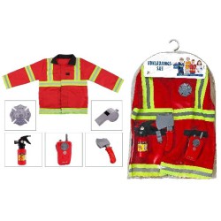 Rød Brandsmandssæt med tilbehør