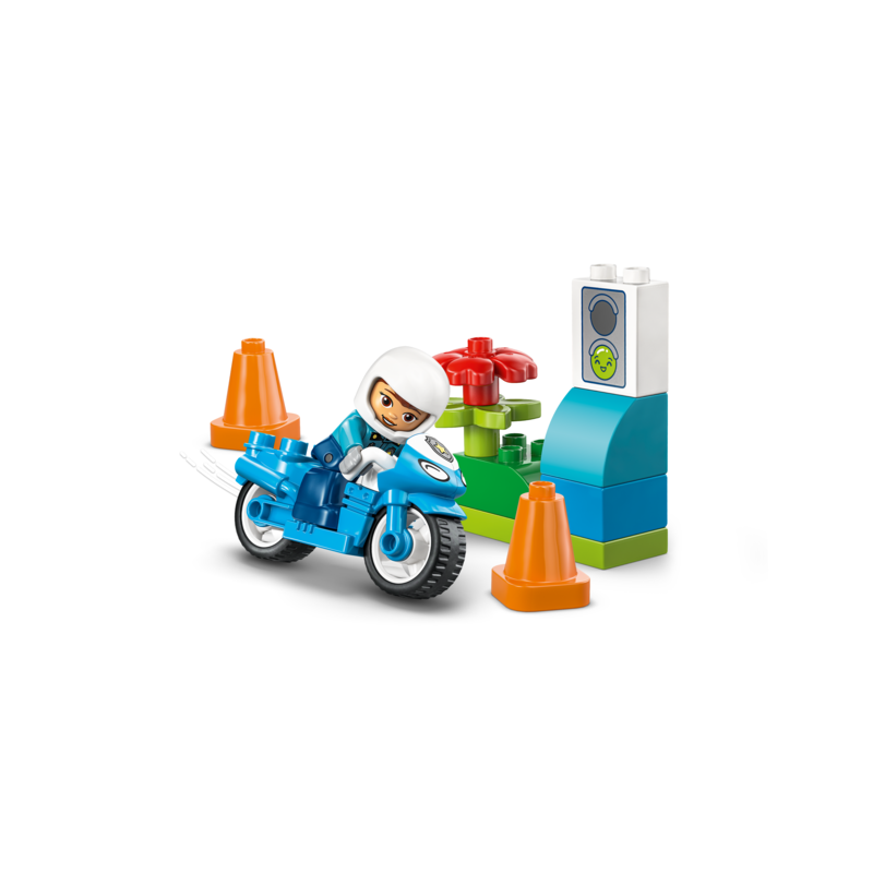 10471 Blå Politi motorcykel Duplo