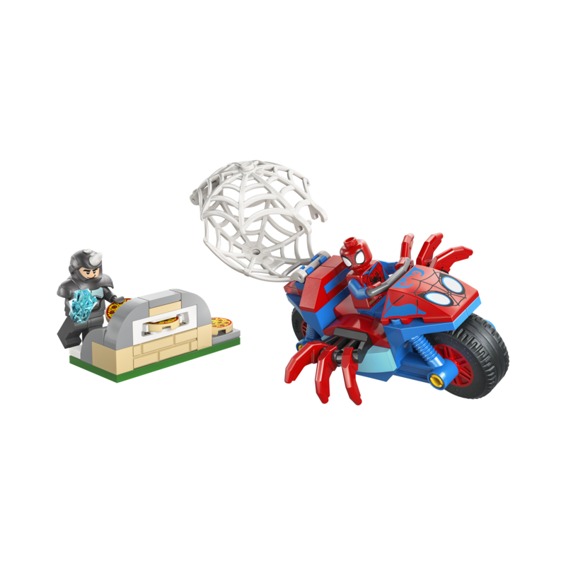 11206 Spidey på motorcykel mod Rhino