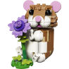 31376 Sød hamster med blomst