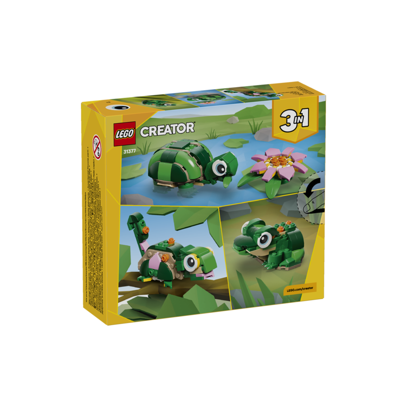 31377 Skildpadde med åkandeblomst