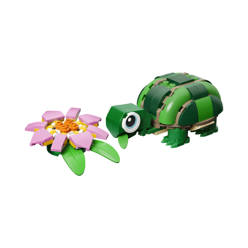 31377 Skildpadde med åkandeblomst