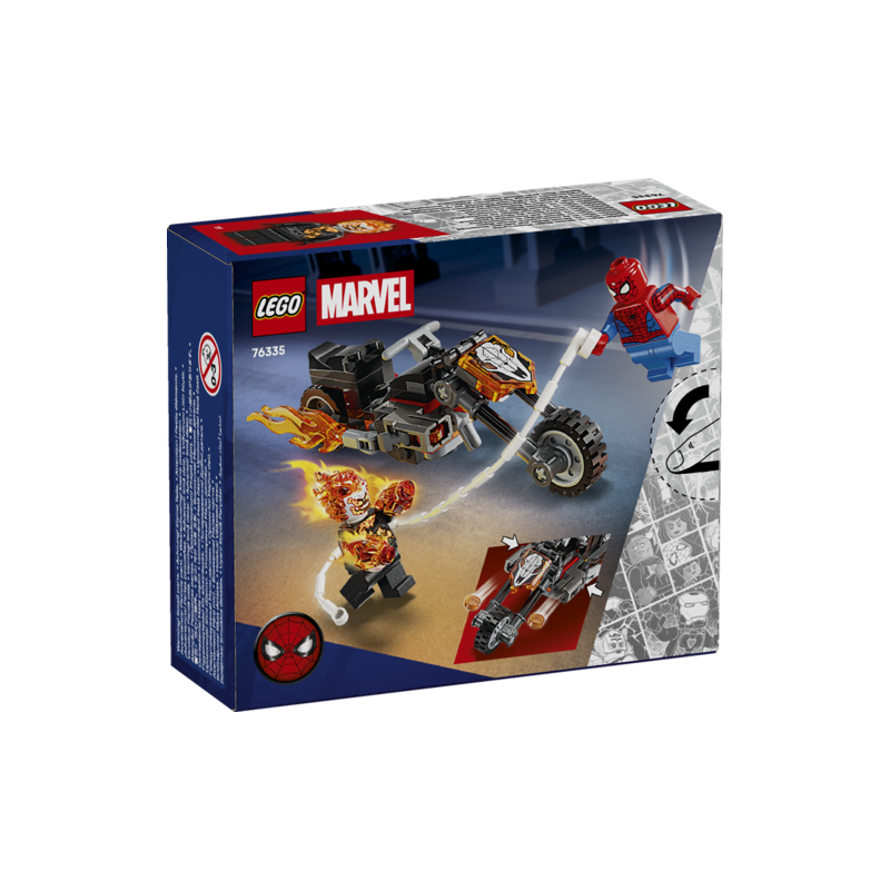 76335 Spider-Man mod Ghost Rider på motorcykel