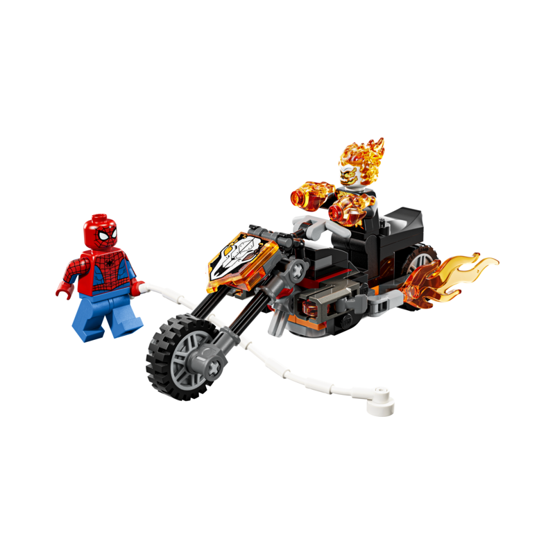 76335 Spider-Man mod Ghost Rider på motorcykel