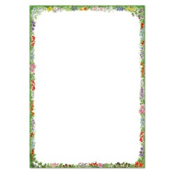 A4 blok med blomsterranke