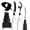 Penol Marker Sæt Sort Medium/Tyk Spids 27607