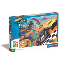 Hurtige biler puslespil 104 brikker skarp pris → Bakkeleg