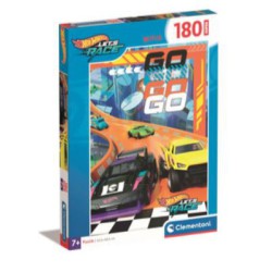 Racerbane og biler puslespil 180 prikker skarp pris → Bakkeleg
