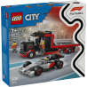 Unge fans af Formel 1-løb vil elske LEGO® City legetøjssættet F1®-udstillingstruck med Audi F1®-racerbil