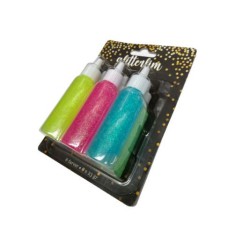 Glitterlim Laser 6*23g.
Pastelfarver.