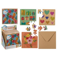 Fødselsdagskort Happy Birthday puslespil