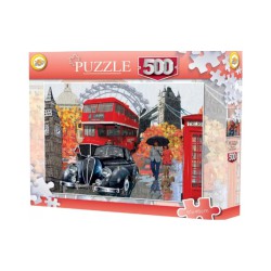 Puslespil 500 brikker London skarp Pris → Bakkeleg