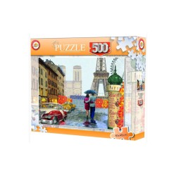 Puslespil 500 brikker Paris Skarp Pris → Bakkeleg