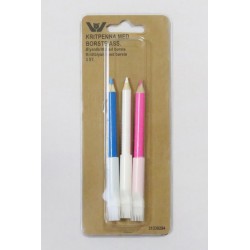 3 kridtblyanter med børste i enden Skarp pris→Bakkeleg