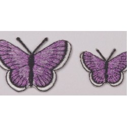 Strygemærker lilla sommerfugle