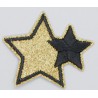 Strygemærke guld glitter stjerne