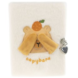 Tinka capybara-dagbog med lås og klemmefunktion – skriv hemmeligt.