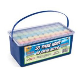 50 farvet tykkridt Skarp pris → Bakkeleg