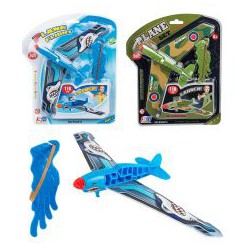 Katapultflyver. Inkl. håndtag med elastik. Træk tilbage og affyr. Vælg mellem forskellige.