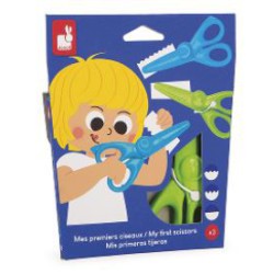 Et sæt med tre børnesakse, der gør det både sjovt og sikkert at klippe for de mindste.