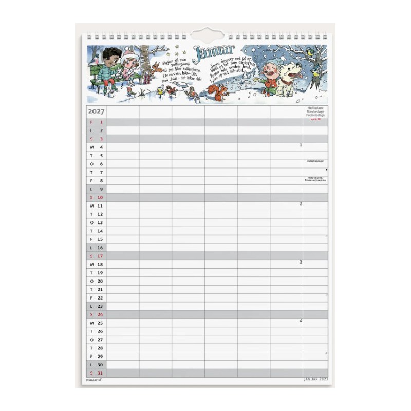 Studie Familiekalender A3 26/27 Januar