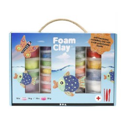 Silk Clay Dusty Colours 10 x 40 g er et kreativt sæt med 10 bøtter i smukke, dæmpede farver