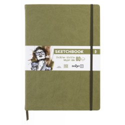 Skitsebog A4 khaki