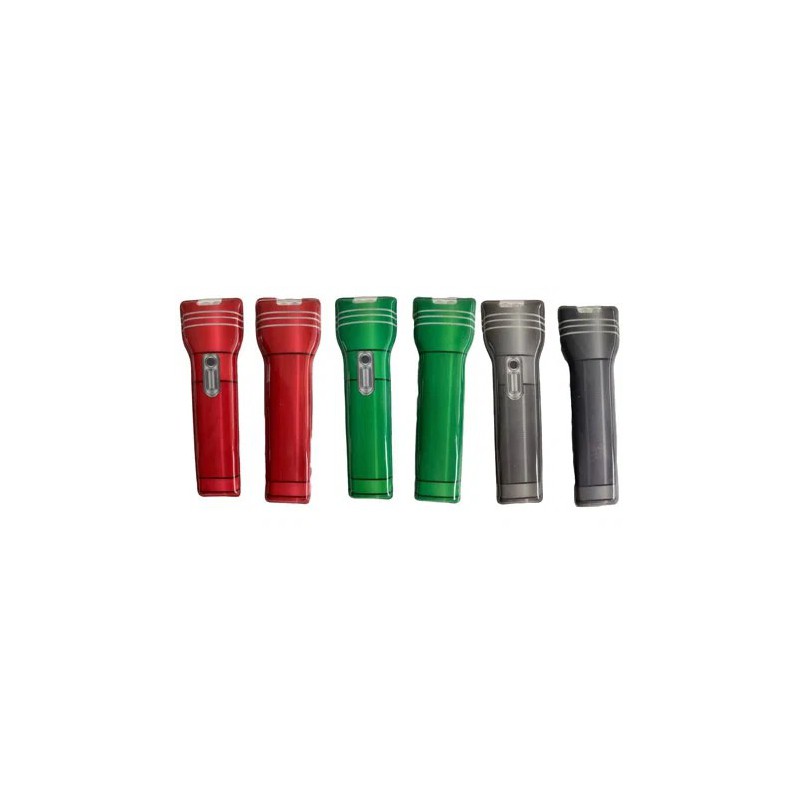 Lygte med magnet. Flad model i rød, grøn og grå