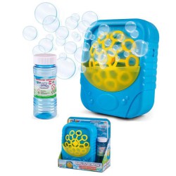 Batteridrevet sæbeboblemaskine. Laver masser af flotte sæbebobler. Inkl. sæbeboblevand. Ekskl. 2 stk. AA-batterier.