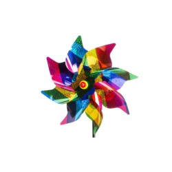 Vindmølle med glitter og striber