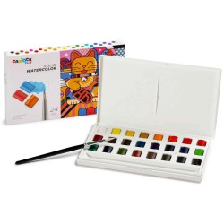 Carioca Plus Vandfarver 24 stk – Farvesæt i æske