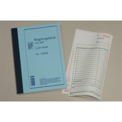 Regningsblok m. Kopi 108x200 mm – 2x50 Blade