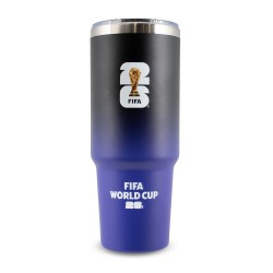 Termokop World Cup 850ml Sort/Lilla