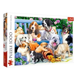 Dogs in the Garden Puslespil med 1000 brikker
