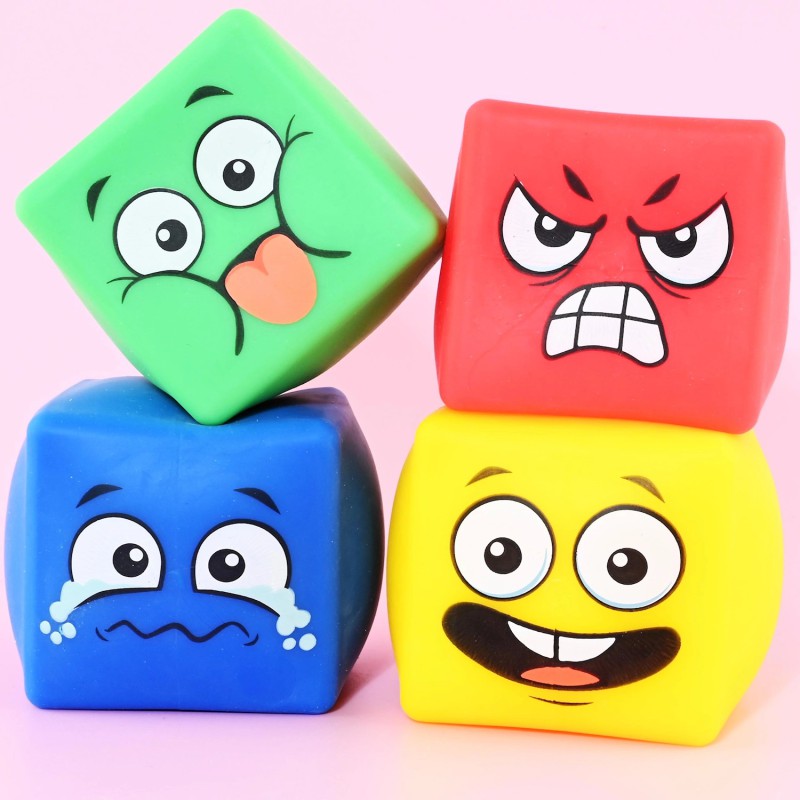 Squeeze Cube w Face – Sjov Fidget Terning