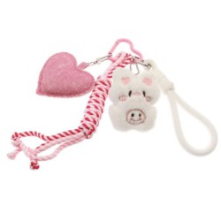 Tinka Bag Charm Hvid Teddy – Blød Taskepynt