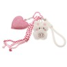 Tinka Bag Charm Hvid Teddy – Blød Taskepynt