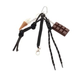 Tinka Bag Charm Chokolad/is - Bakkeleg