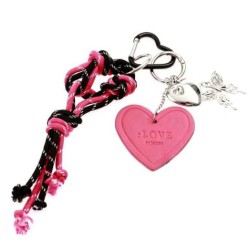 Bag Charm Rosa Hjerte | Tinka Nøglering | Bakkeleg til tasker og nøgle