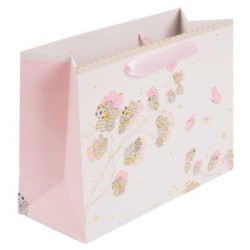Gavepose med blomsterdesign 18x25