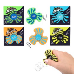 Adventure World fidget spinner viskelæder – sjov kombination af viskelæder og spinner til penalhuset.