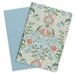 Notesbøger Blå & Blomster 2-pak | Flotte Notesbøger | Bakkeleg