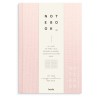 Notebook Textile A5 pink linjeret notesbog med elegant tekstilomslag.