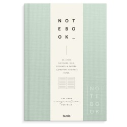 Notebook Textile A5 grøn linjeret notesbog med elegant tekstilomslag.
