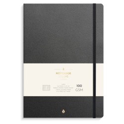 Notebook Deluxe B5 Sort | Elegant Notesbog B5 | Bakkeleg