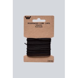 Elastik Rund 1,5 mm Sort 3 m | Sytilbehør | Bakkeleg