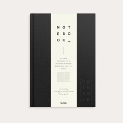 Notebook Textile A5 Sort Linjeret | Elegant Notesbog | Bakkeleg